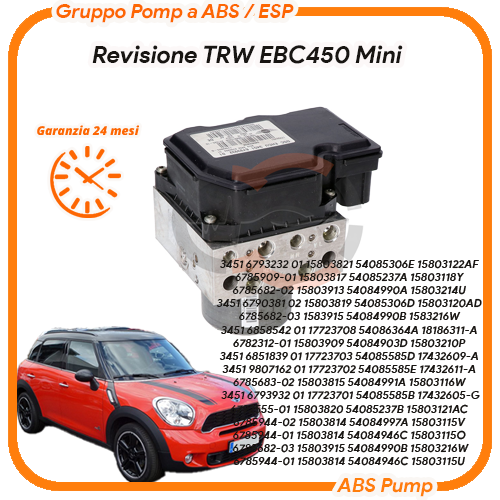 ABS Mini Clubman R55 TRW EBC450 ESP